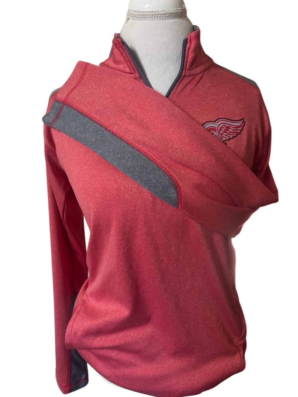 NHL Detroit Red Wings Quarter Zip Pullover Size Small - Picture 2 of 10